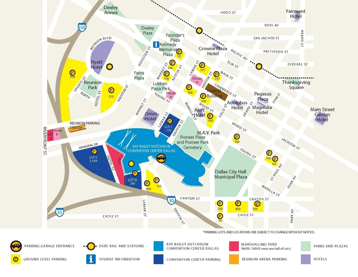 แผนที่ของทางการแพทย์ในเมือง Dallas แผนที่