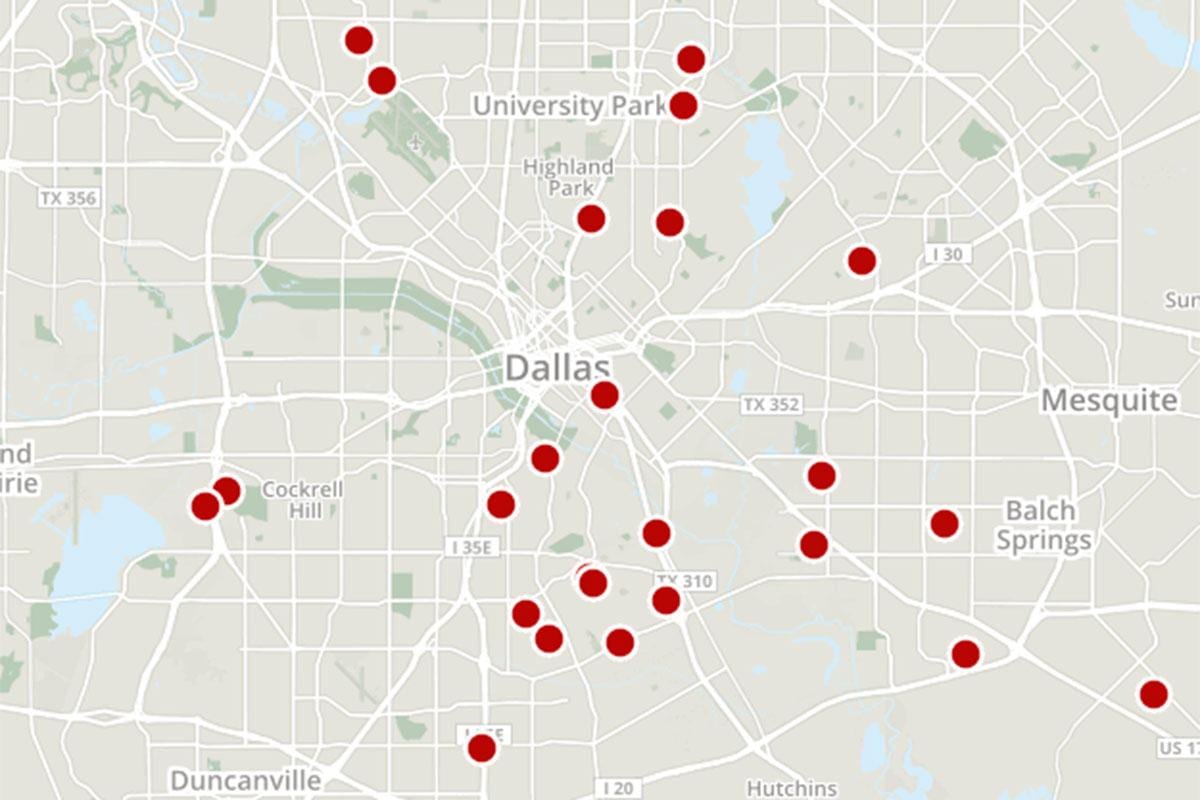 Dallas อาชญากรรมแผนที่