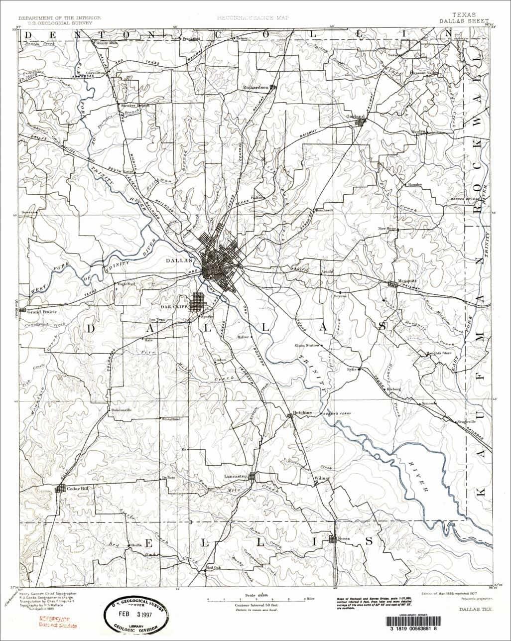 Dallas แผนที่เท็กซัส