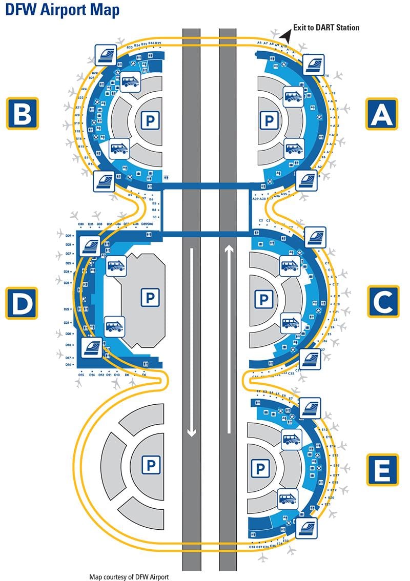 แผนที่ของ Dallas ป้องคุ้มค่า