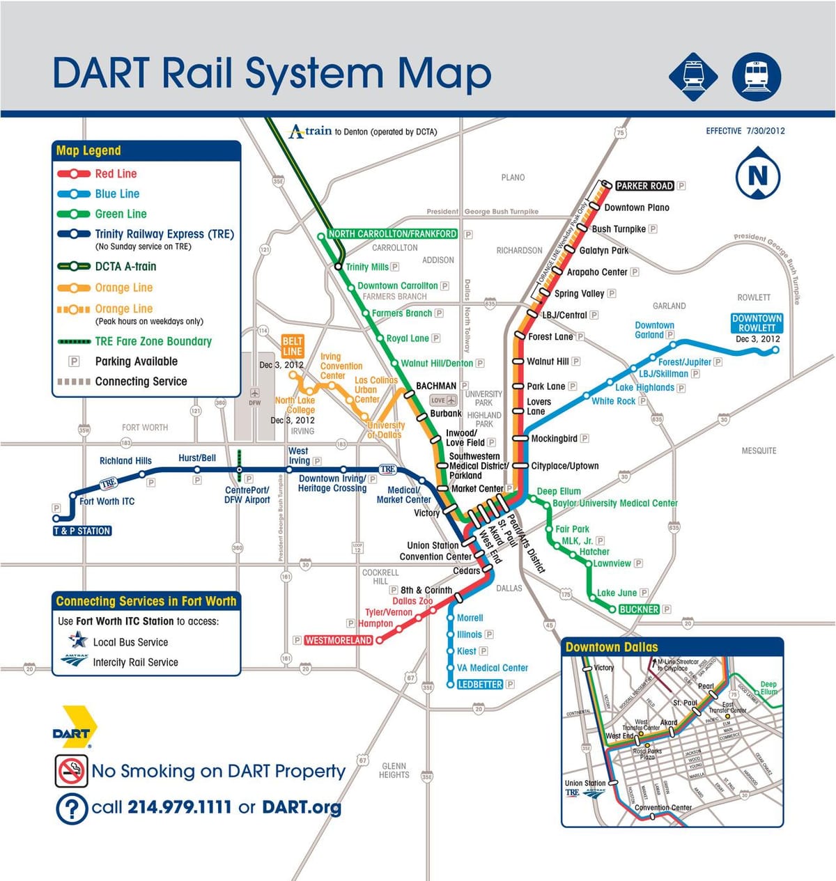 แสงเรือนั่ Dallas แผนที่