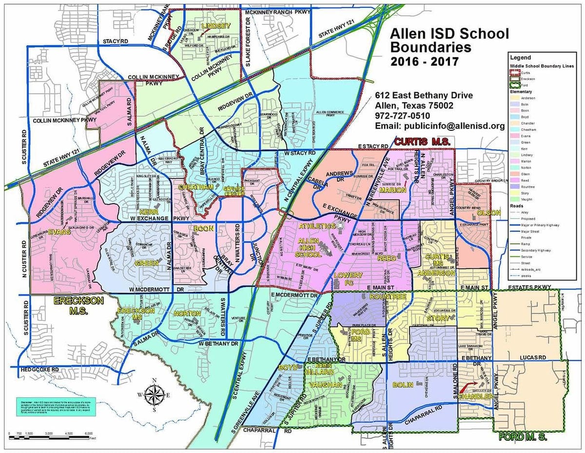 DFW isd แผนที่