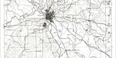 Dallas แผนที่เท็กซัส