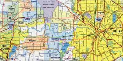 แผนที่ของถนน Dallas