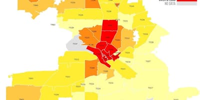 DFW รหัสไปรษณีย์บนแผนที่