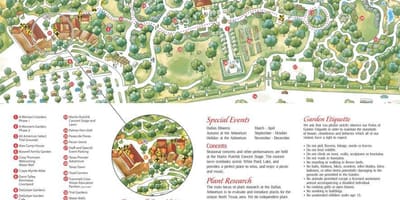 แผนที่ของ Dallas arboretum
