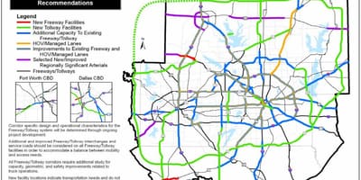 Dallas ด่านเก็บเงินแผนที่เส้นทาง