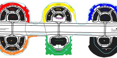 DFW สนามบินเทอร์มินัลซีนแผนที่