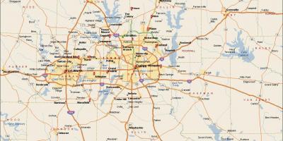 Dallas ป้องคุ้มค่า metroplex แผนที่