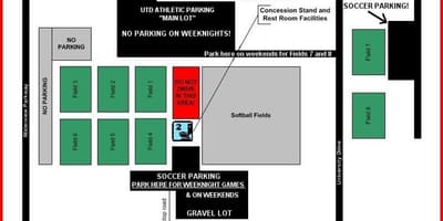 แผนที่ของ UTD ลานจอดรถ